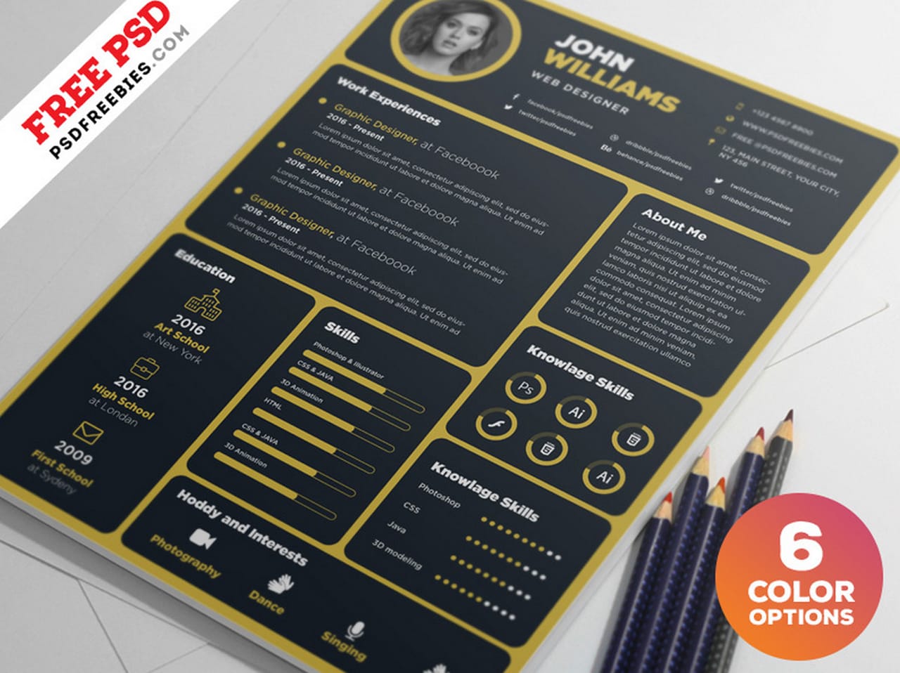 Designer Resume Template PSD Bundle