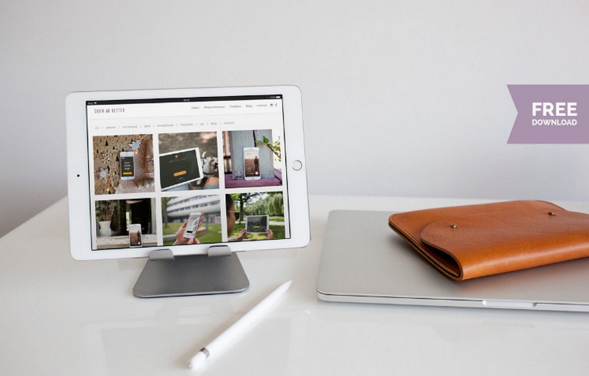 Download Ipad On Desk Mockup Free Download Mockup