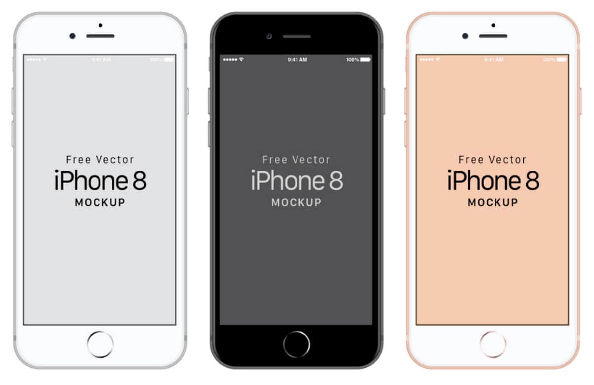 Vector Apple iPhone 8 Mockup