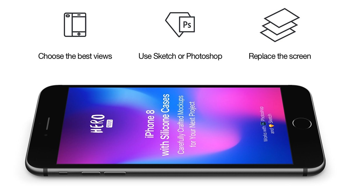 HERO iPhone 8 Mockups