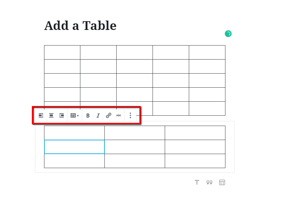 Table Block