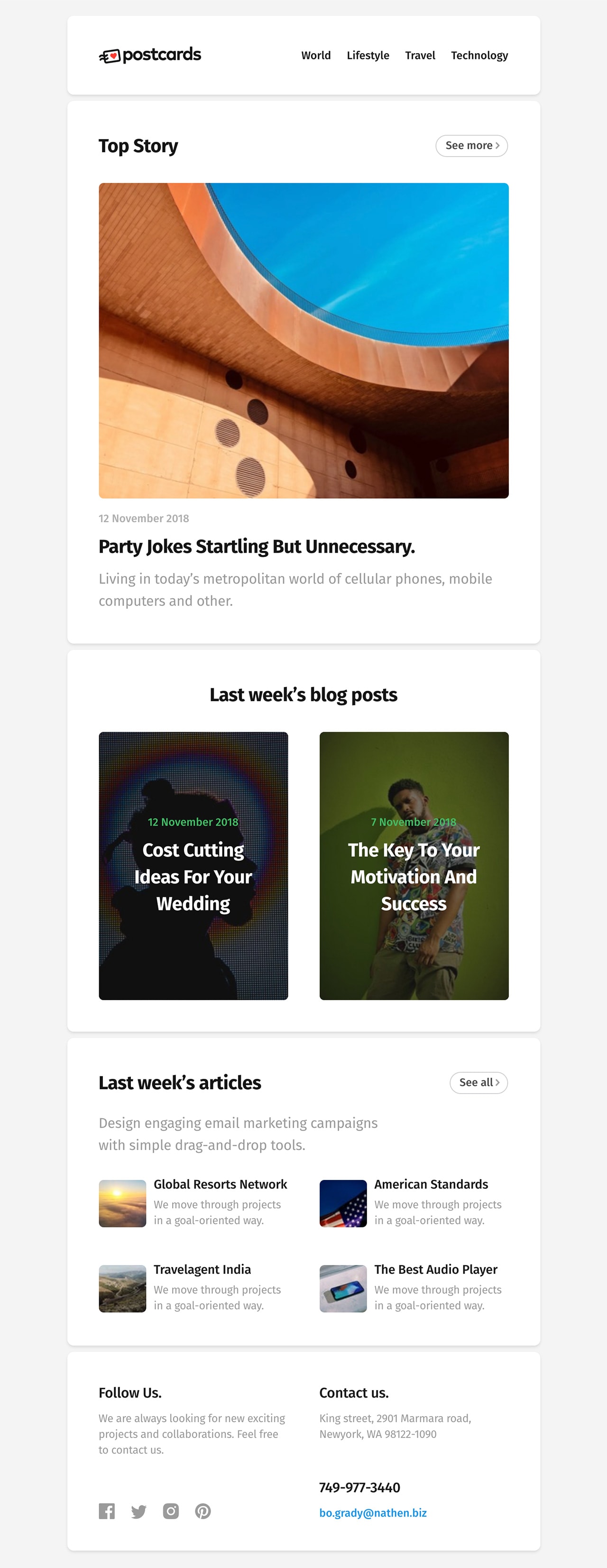 Free Responsive HTML Email Newsletter Template For Download 