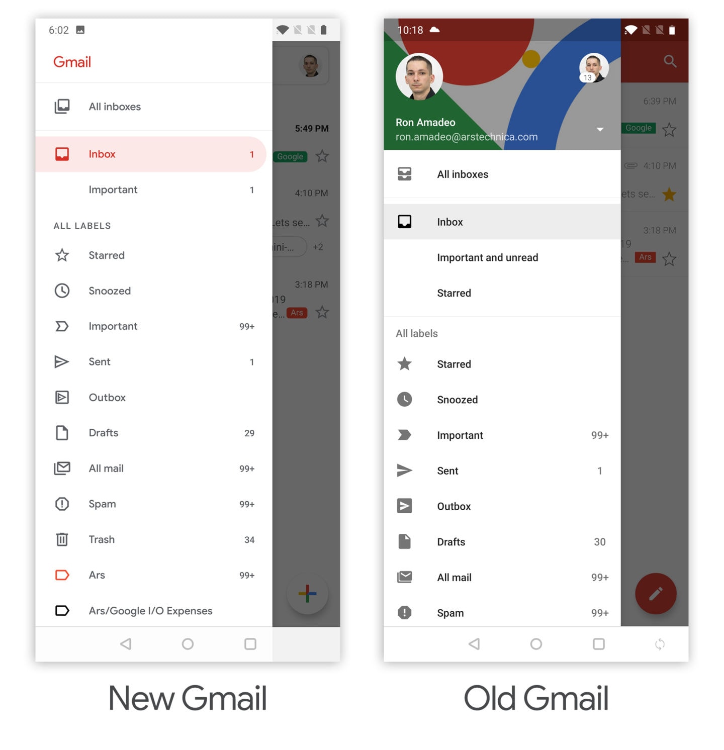 Gmail Big Redesign for Android and iOS