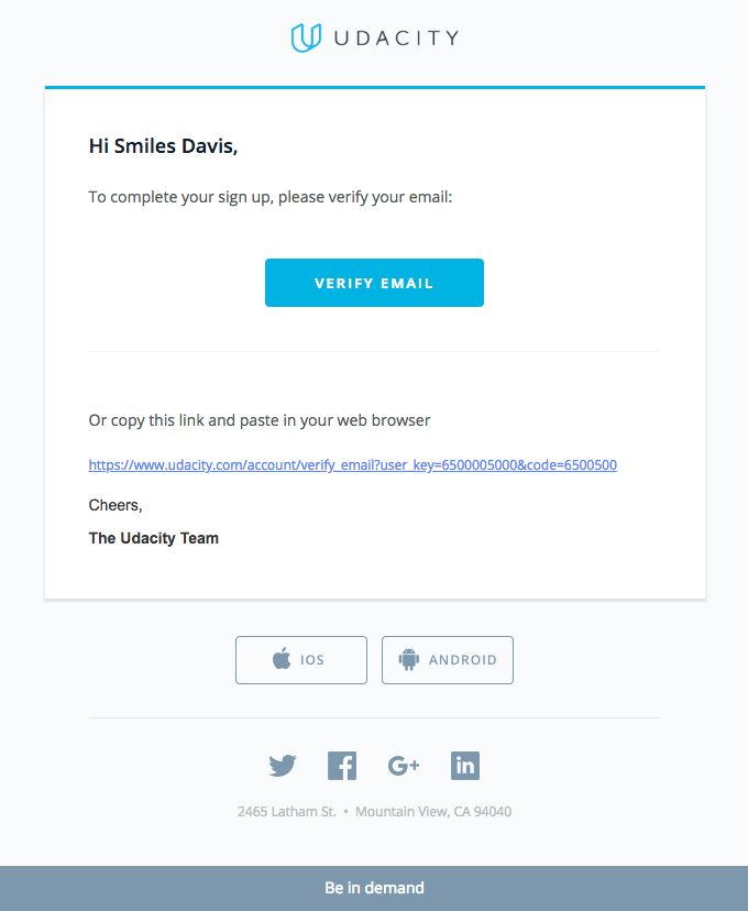 Verify Your Email on Udacity
