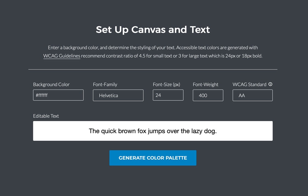 Color Safe helps you create accessible color palettes