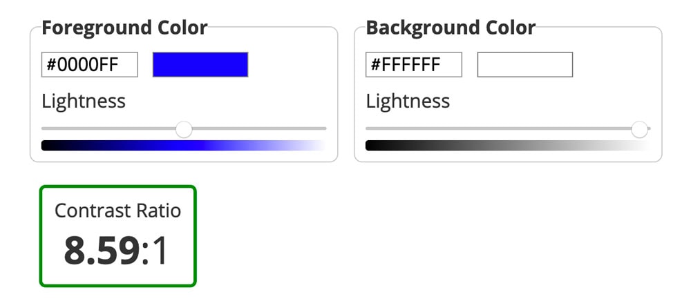 WebAIM Color Contrast Checker