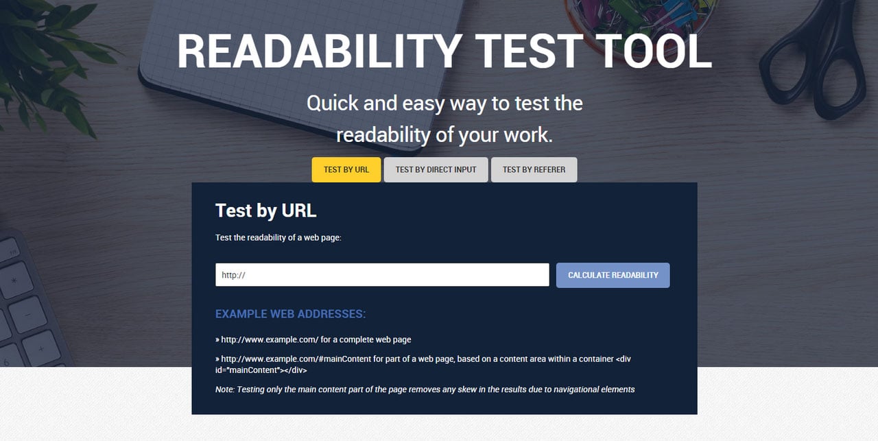 Readability Test Tool