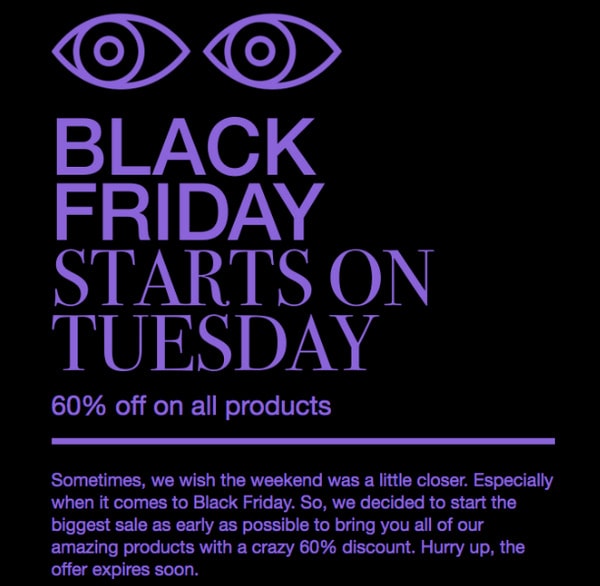 Black Friday and Cyber ​​Monday email marketing ideas