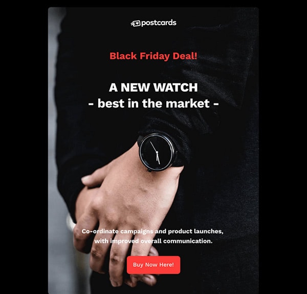 Modèle de newsletter par e-mail HTML du Black Friday