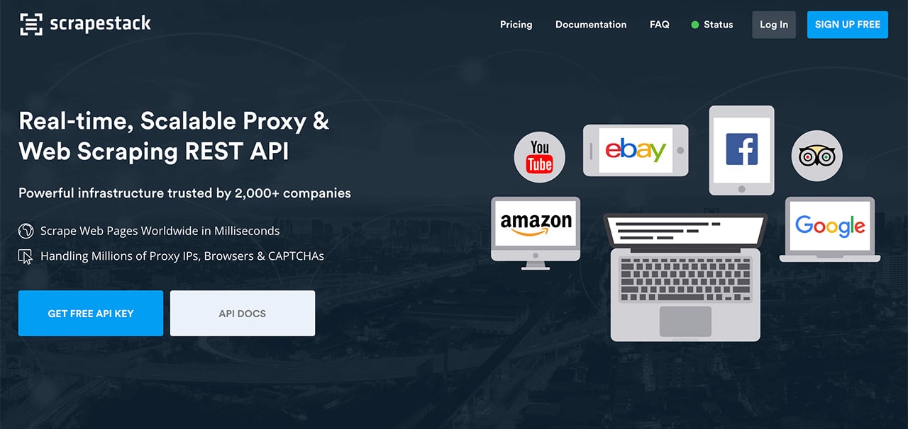 Scrapestack is a Free Web Scraping API