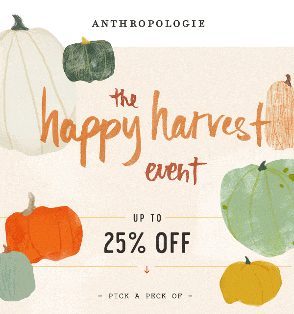 Happy Harvest Event from Anthropologie