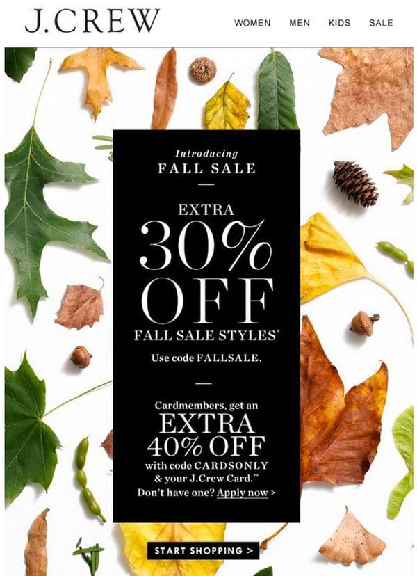 Examples of High Converting Fall Email Newsletters 