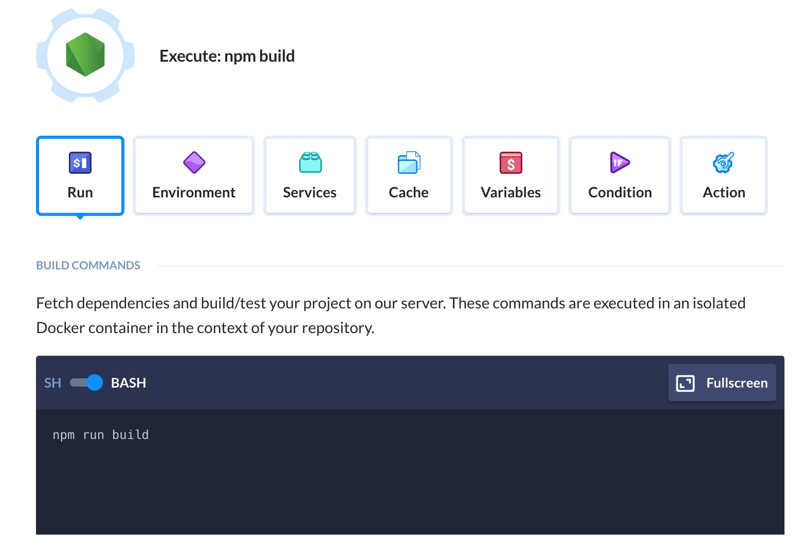 NPM Build on Buddy