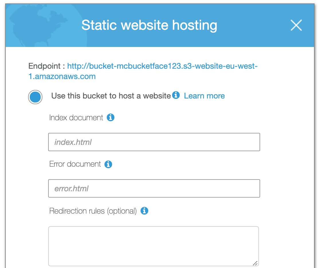 Static Website Hosting