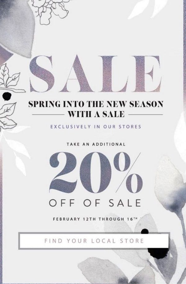 Pre-Spring Sale