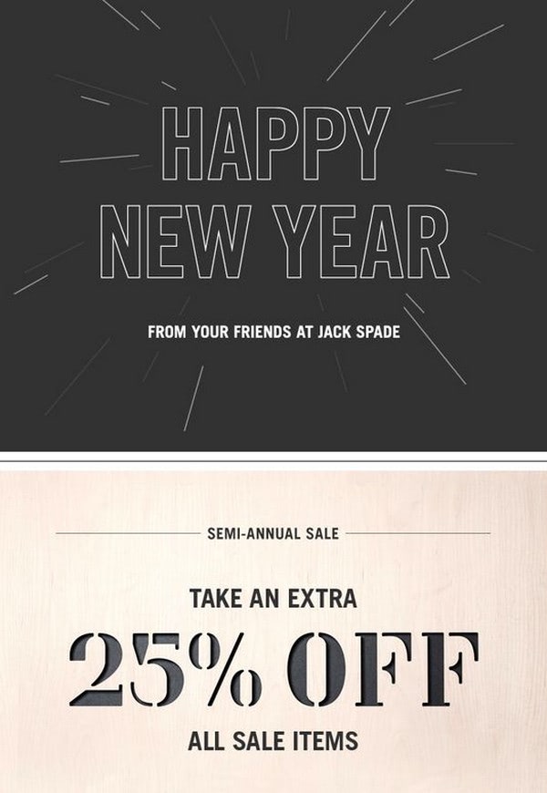 New Year Discounts Email