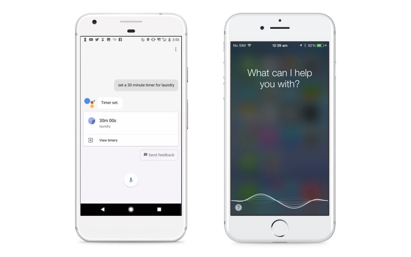 Google Assistant and Siri