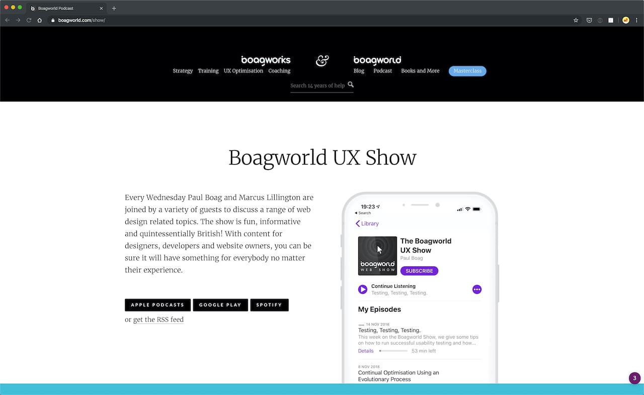 The Boagworld UX Show
