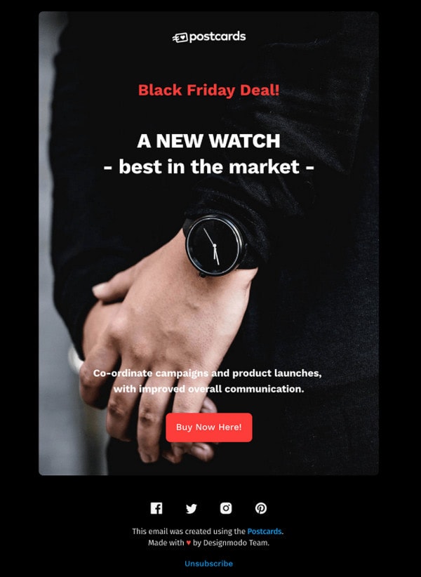 Free Black Friday HTML Email Newsletter Template