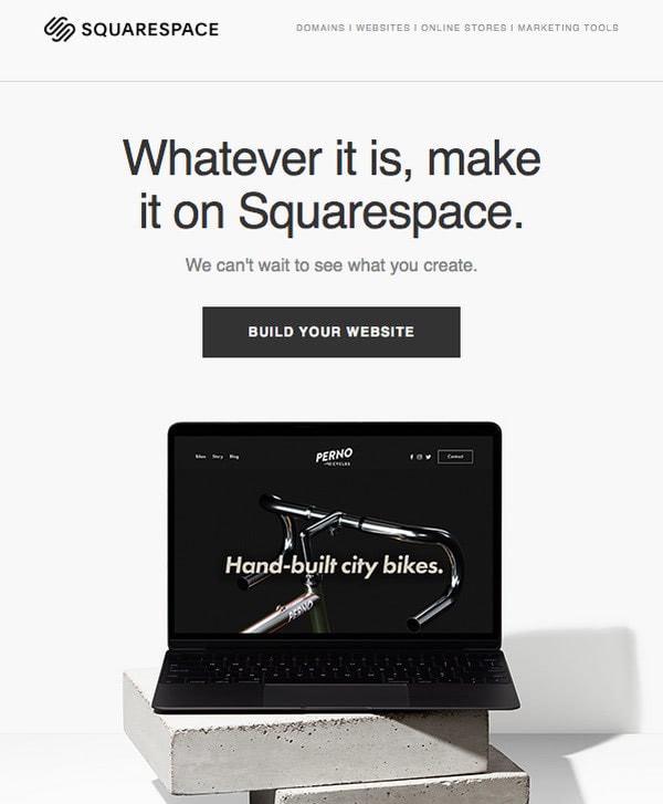 Email Newsletter from Squarespace