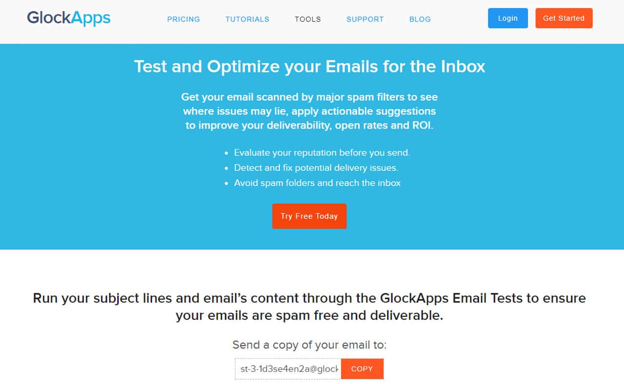 Spam Testing tool by GlockApps