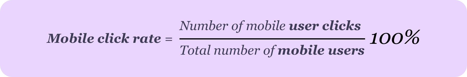 Mobile click rate