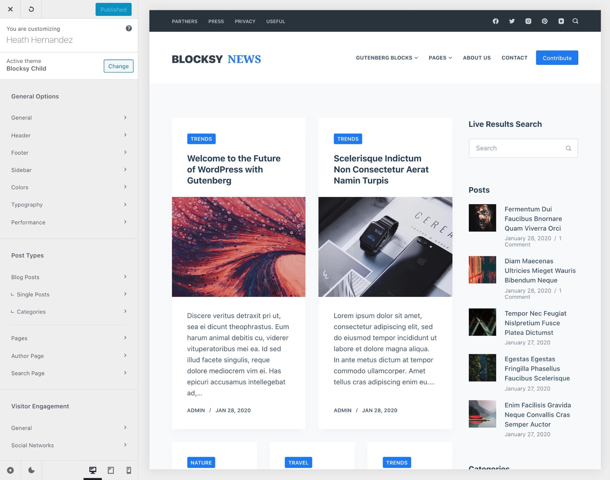 Blocksy WordPress Gutenberg