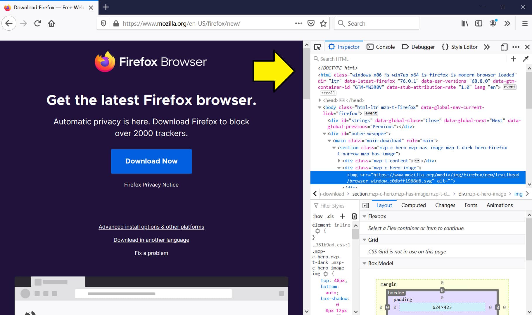 Firefox developer tools