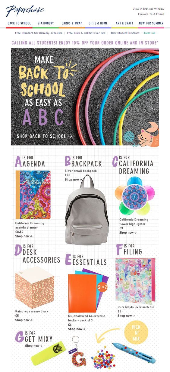 Back To School Email Newsletter Examples And Marketing Tips Designmodo