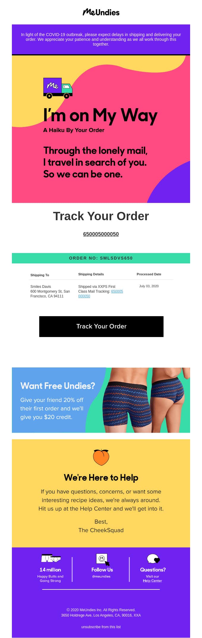 MeUndies Email Review: Does It Motivate You to Refer a Friend