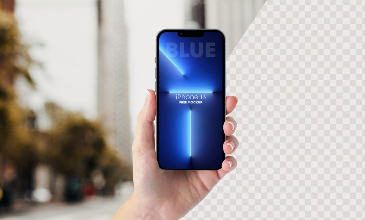 iPhone 13 PRO In Hand Free Mockup