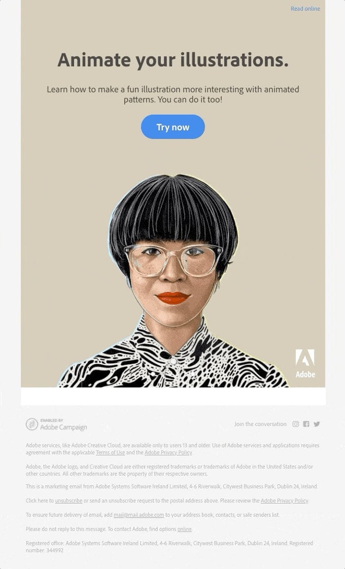 Promotion Email Design from Adobe