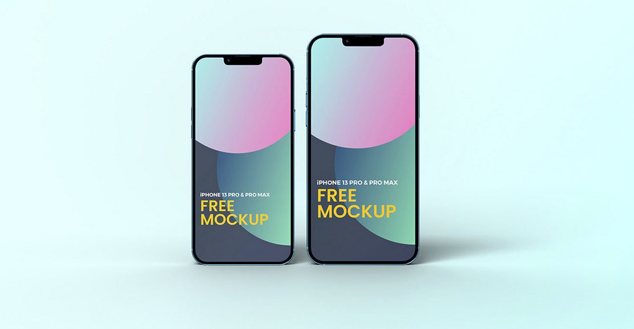 Free iPhone 13 Pro and iPhone 13 Pro Max Mockup