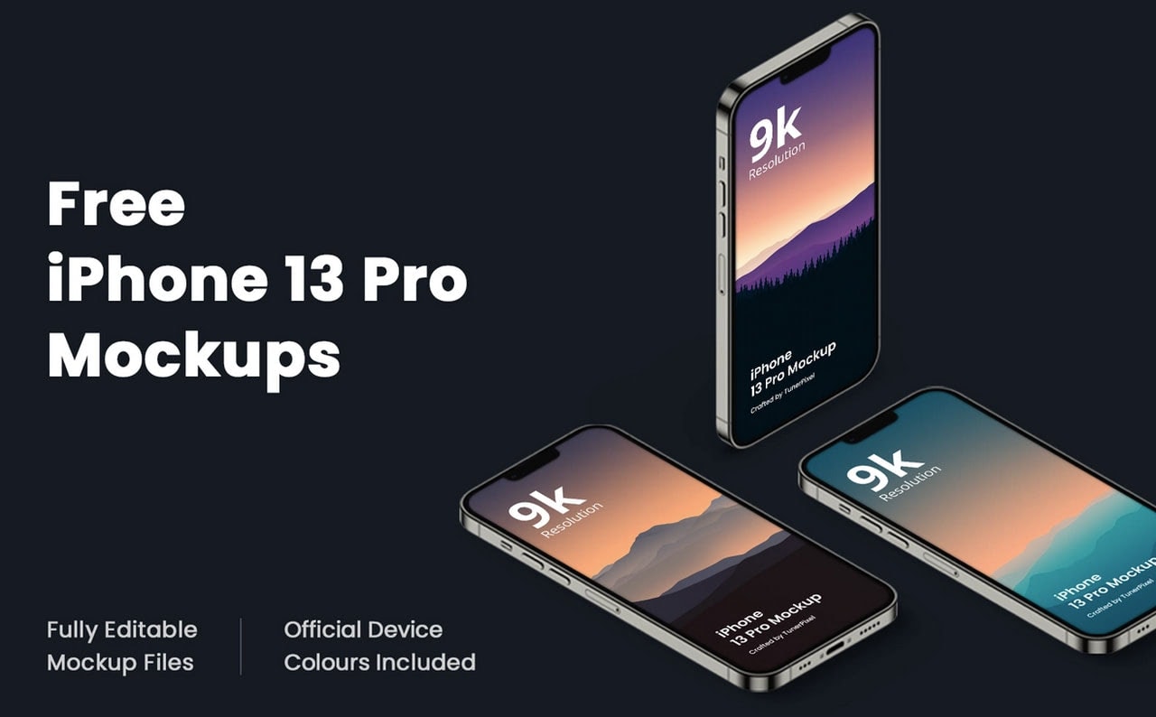 iPhone 13 Pro Mockups from Faridul Haque