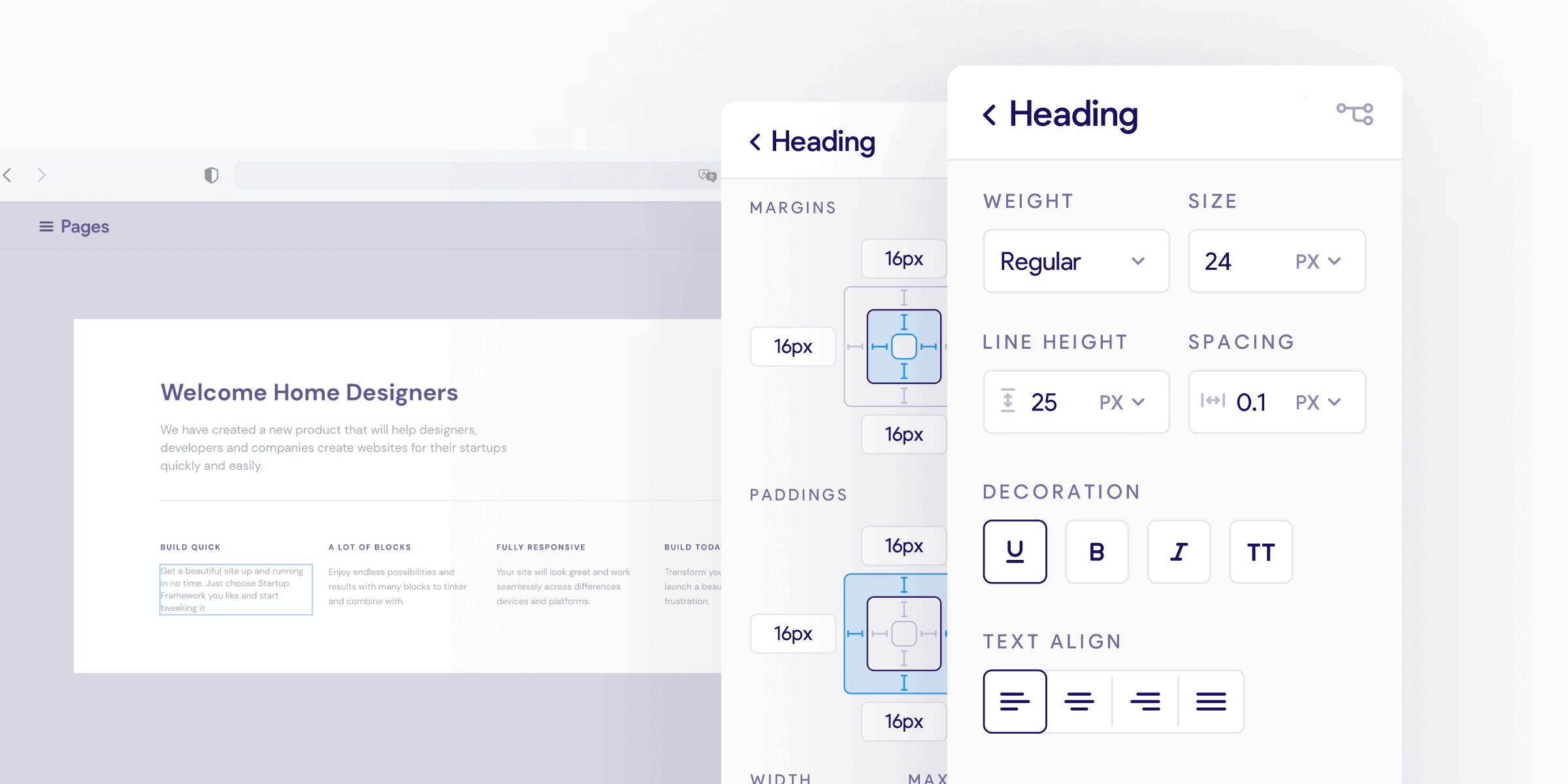 Editing all element options