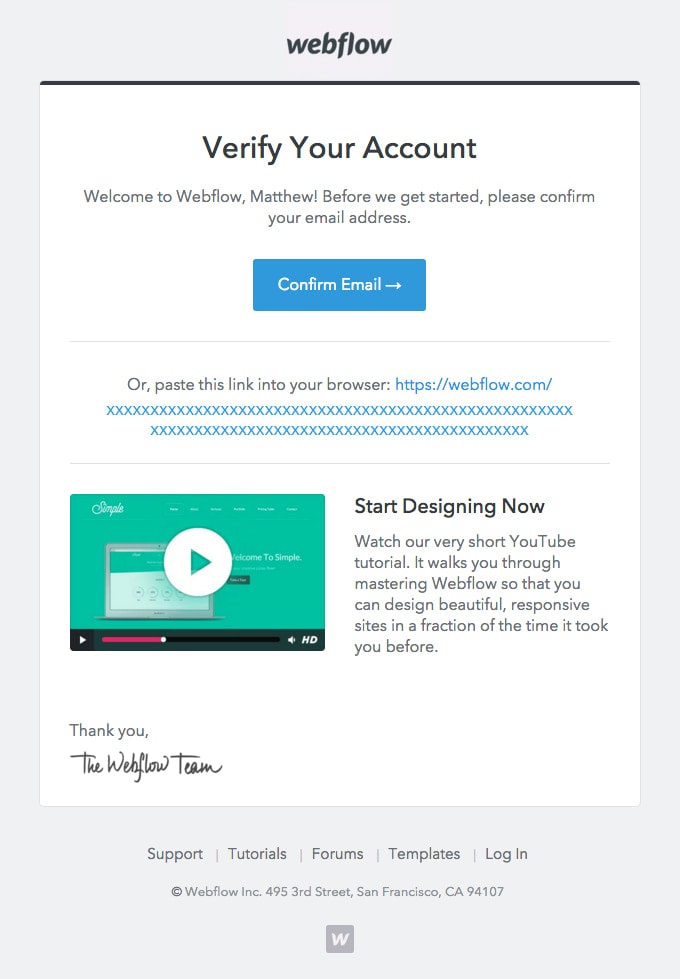 Guide to Verification Emails Best Designs and Examples Designmodo