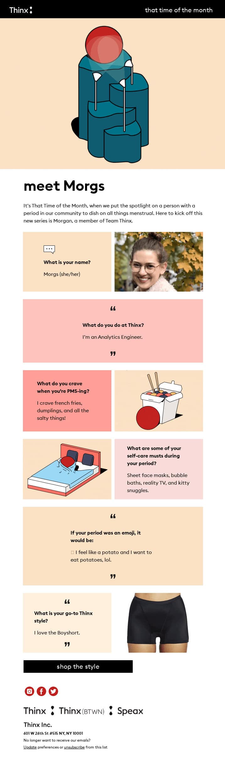 Email Design from Thinx