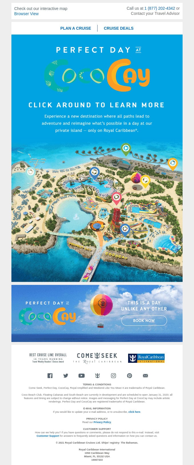 Email Design from Caribbean International