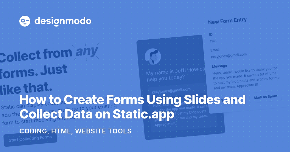 How to Create Forms Using Slides and Collect Data on Static.app