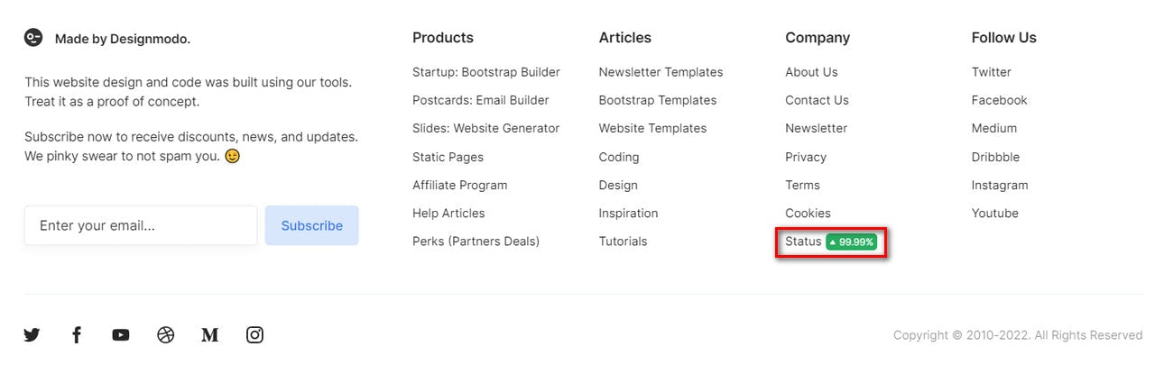 Design Status Website Badge