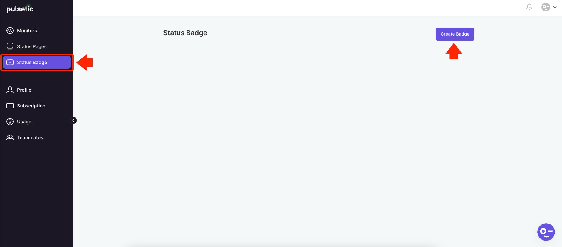 Creating a status badge