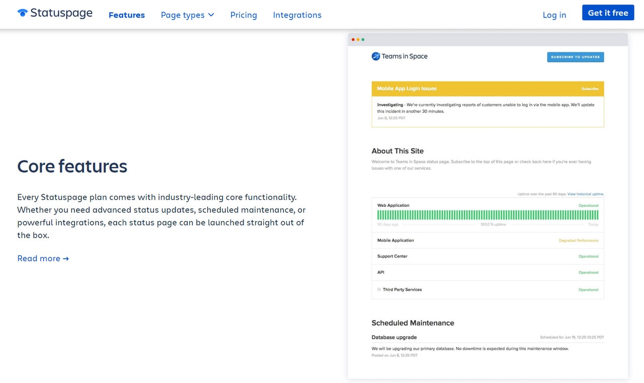 StatusPage Atlassian