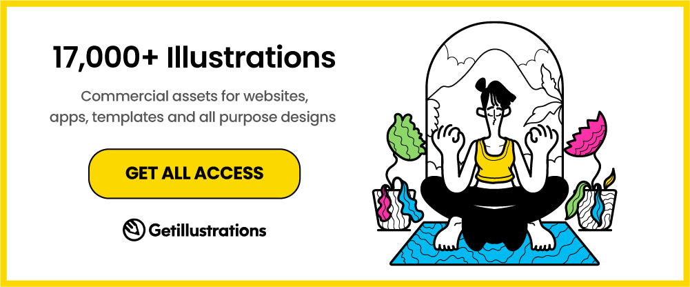 Getillustrations – commercial stock illustrations library ready to use in your designs