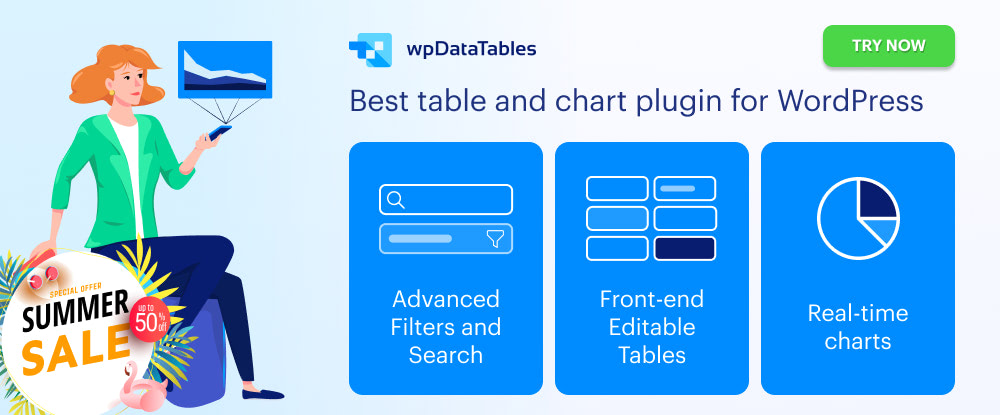 wpDataTables – Tables & Charts WordPress Table Plugin