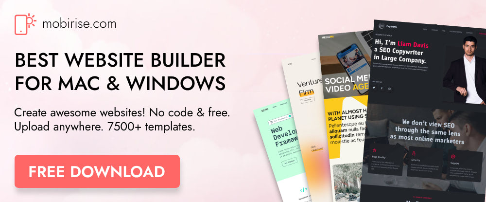 Mobirise Website Builder Software