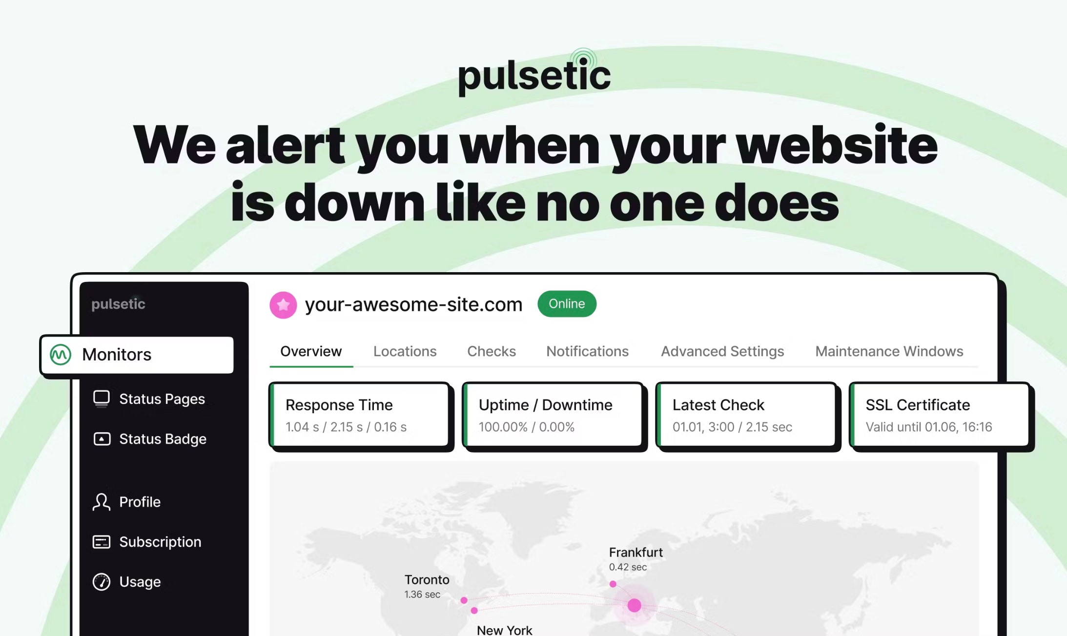 Pulsetic - Website Uptime Monitoring