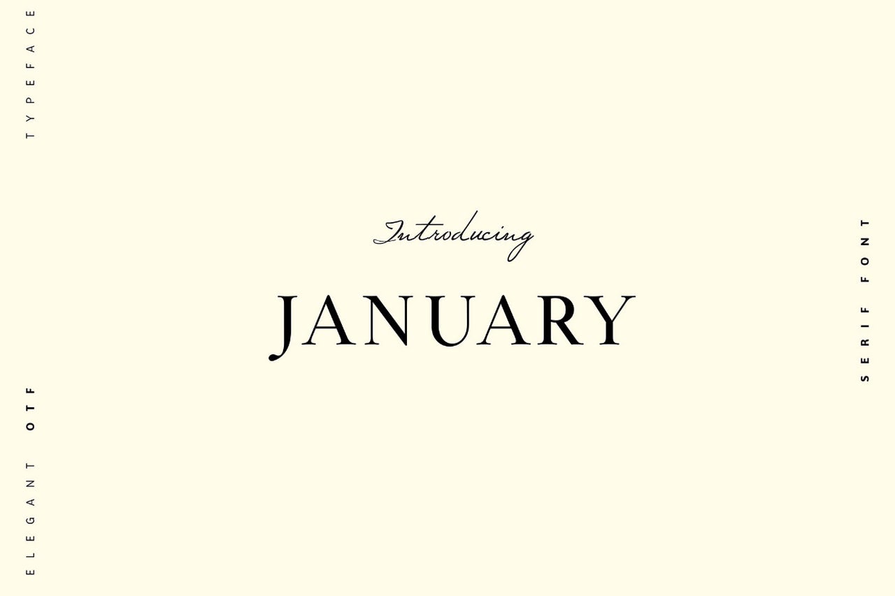 Free January typeface from Unblast