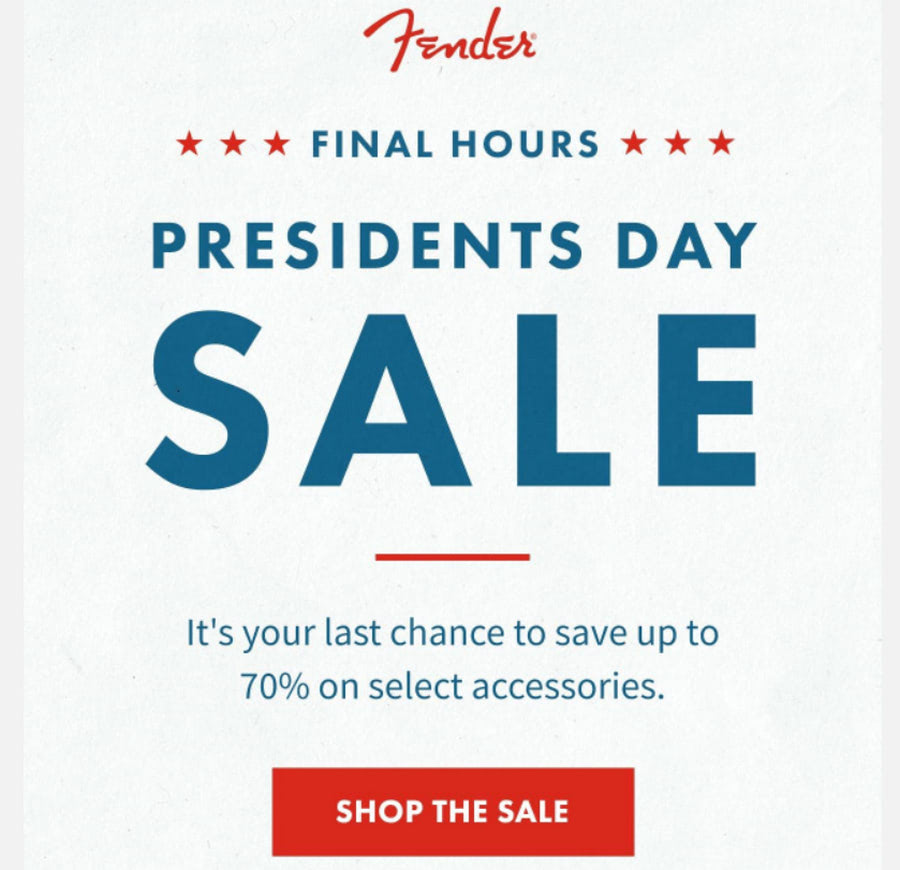 Email from Fender