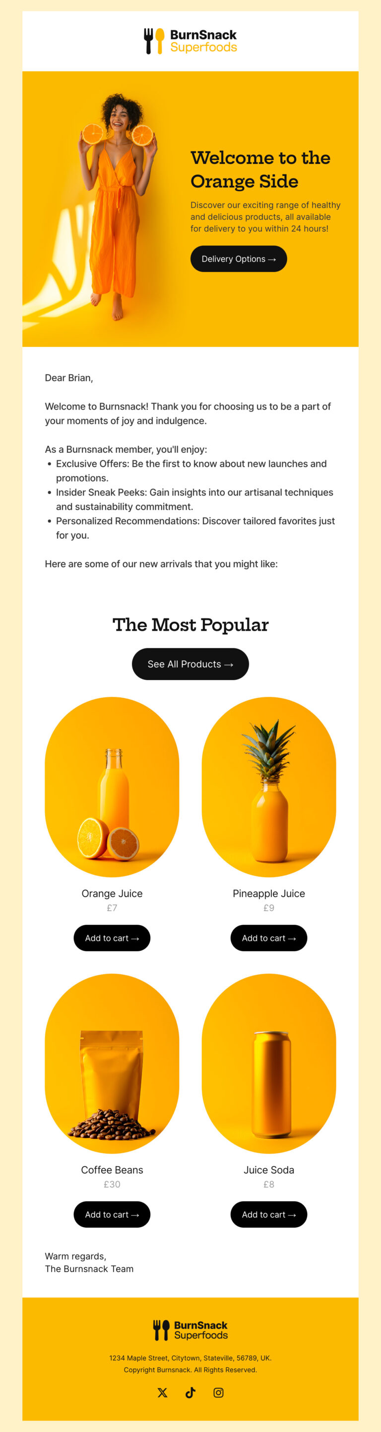 Free Welcome HTML Email Templates - Designmodo