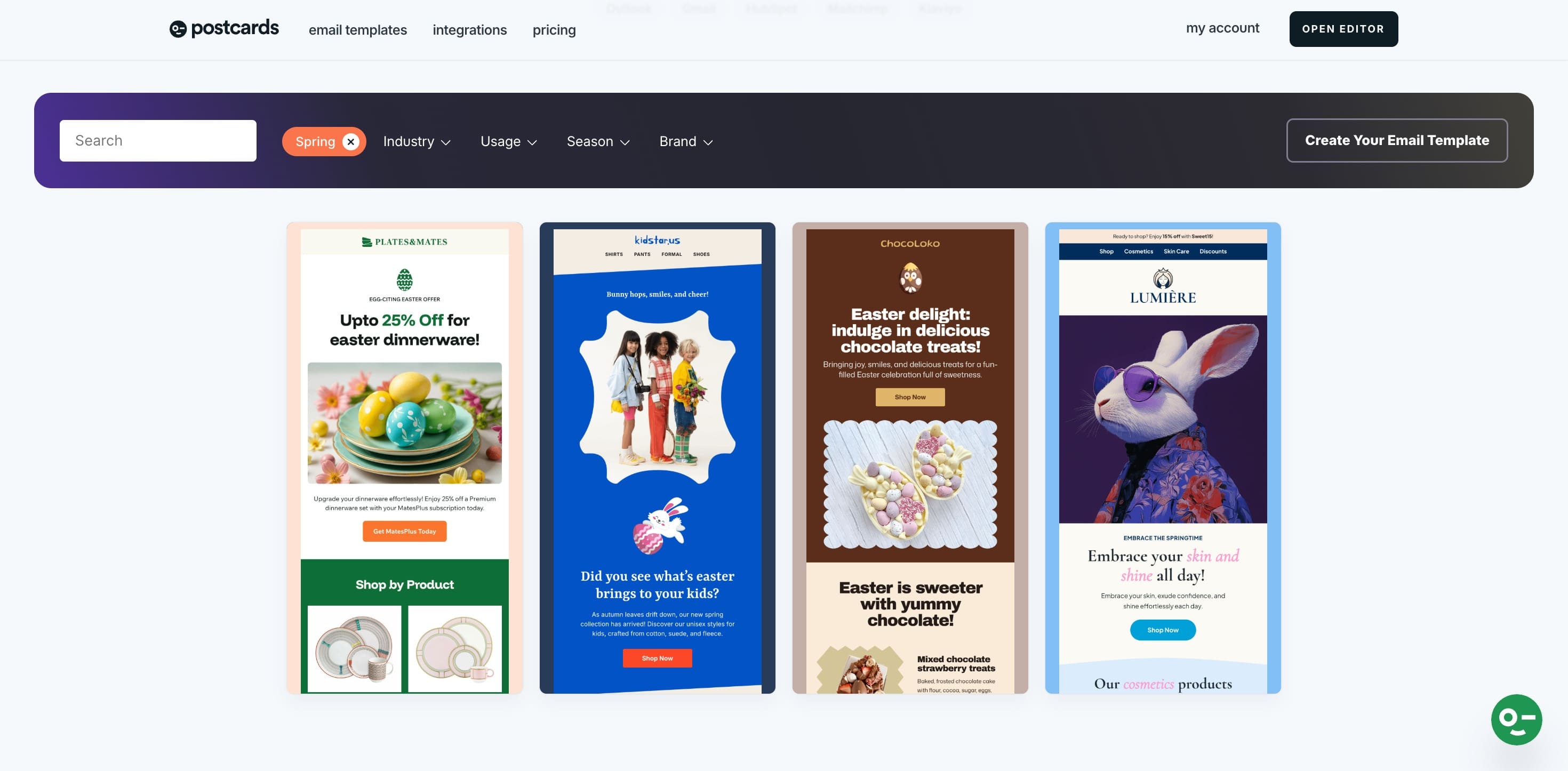 spring email templates